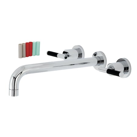 Kingston Brass KS8051CKL Wall Mount Tub Faucet, Polished Chrome KS8051CKL